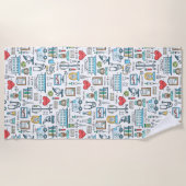 Serviette De Plage Motif Médicale de conception (Devant)