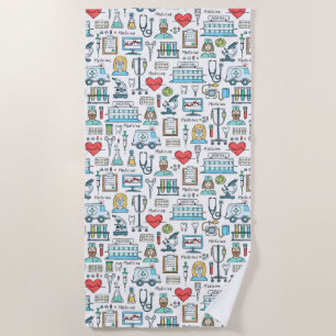 Serviette De Plage Motif Médicale de conception