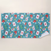 Serviette De Plage Motif Médicale d'icône (Devant)