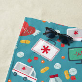 Serviette De Plage Motif Médicale d'icône (En situation)