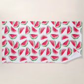 Serviette De Plage Motif mignon d'ananas et de pastèque (Devant)