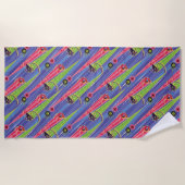 Serviette De Plage Motif Miraculaire Kwamis Tikki & Plagg (Devant)