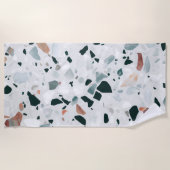 Serviette De Plage Motif moderne Abstrait Terrazzo (Devant)