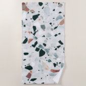 Serviette De Plage Motif moderne Abstrait Terrazzo (Devant)