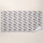 Serviette De Plage Motif moderne de pluie (Devant)