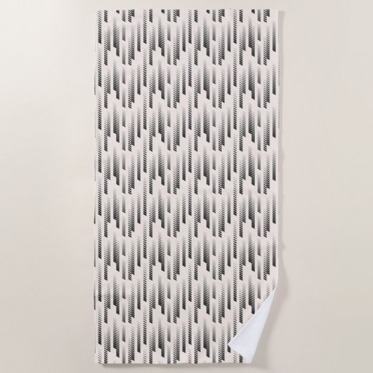 Serviette De Plage Motif moderne de pluie (Devant)