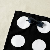 Serviette De Plage Motif moderne noir et blanc (En situation)