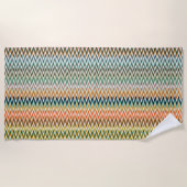 Serviette De Plage Motif multicouleur Wavy (Devant)