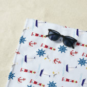 Serviette De Plage Motif nautique (En situation)
