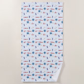 Serviette De Plage Motif nautique (Devant)