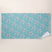 Serviette De Plage Motif Nautique sous-marin moderne étoile blanche (Devant)