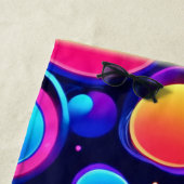 Serviette De Plage Motif Neon Bubble (En situation)