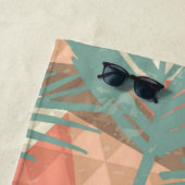Serviette de plage motif nom de vacances tropicale (En situation)