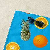 Serviette De Plage Motif orange de fruits tropicaux (En situation)