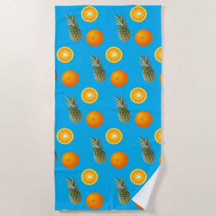 Serviette De Plage Motif orange de fruits tropicaux