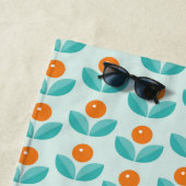 Serviette De Plage Motif orange géométrique de style scandinave (En situation)