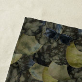 Serviette De Plage Motif Oval Banded Agate Gemstone Four Part (En situation)