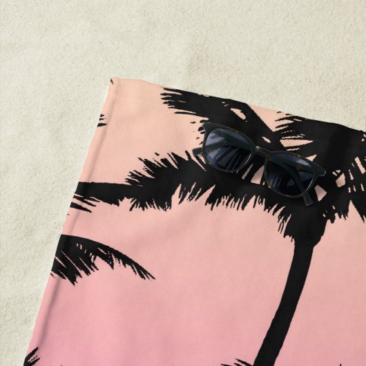 Serviette De Plage Motif Palm Tree (En situation)