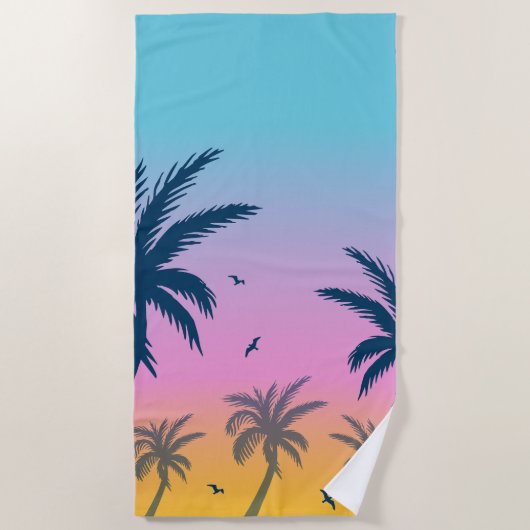 Serviette De Plage Motif Palm Tree (Devant)
