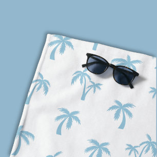 Serviette De Plage Motif palmier tropical bébé bleu