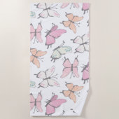 Serviette De Plage Motif papillon (Devant)