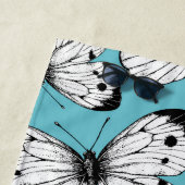 Serviette De Plage Motif papillon de choux (En situation)
