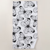 Serviette De Plage Motif papillon de choux (Devant)