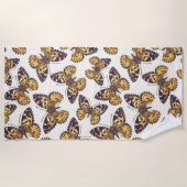 Serviette De Plage Motif papillon de femme peinte (Devant)