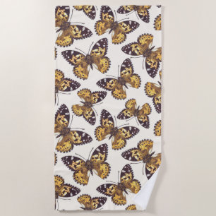 Serviette De Plage Motif papillon de femme peinte