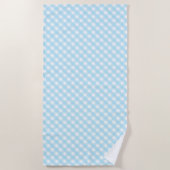 Serviette De Plage Motif Pastel Blue En vichy (Devant)