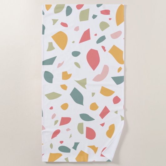 Serviette De Plage Motif pastel moderne (Devant)