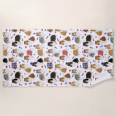 Serviette de plage Motif Patriotic Rough Collie (Devant)
