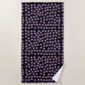 Serviette De Plage Motif Paw, Paws Violets, Paws Chiens, Paws Animaux (Devant)