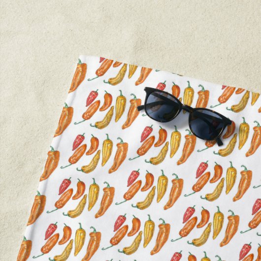 Serviette De Plage Motif Peppers (En situation)