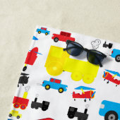 Serviette De Plage Motif personnalisé mignon d'avions, de trains et (En situation)