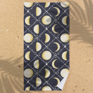 Serviette De Plage Motif Phases de lune céleste