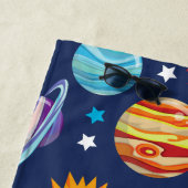 Serviette De Plage Motif, Planètes, Étoiles, Cosmos, Votre Nom (En situation)