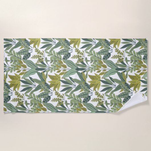 Serviette De Plage motif plante (Devant)