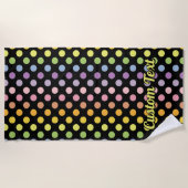 Serviette De Plage Motif Pois Rainbow (Devant)