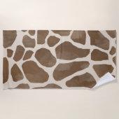 Serviette De Plage Motif Poster de animal de Giraffe d'aquarelle (Devant)