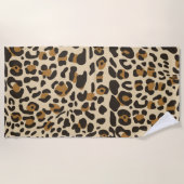 Serviette De Plage Motif Poster de animal Leopard Jaguar (Devant)