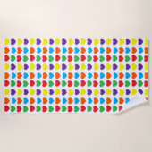 Serviette De Plage Motif Rainbow Hearts (Devant)