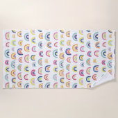 Serviette De Plage Motif Rainbow kids (Devant)