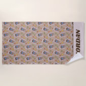 Serviette De Plage Motif Recherché Cookie Monster (Devant)
