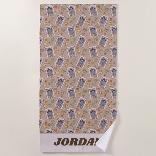 Serviette De Plage Motif Recherché Cookie Monster (Devant)