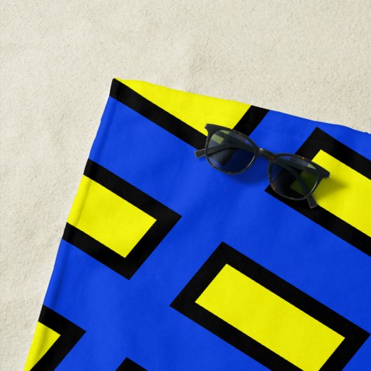 Serviette de plage Motif rectangulaire (En situation)