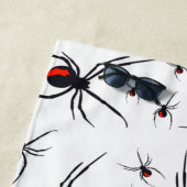 Serviette De Plage Motif Red & Black Spider Monogrammé (En situation)