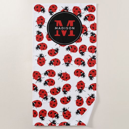 Serviette De Plage Motif Red Ladybug (Devant)
