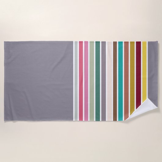 Serviette de plage Motif rétro (Devant)
