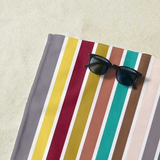 Serviette de plage Motif rétro (En situation)